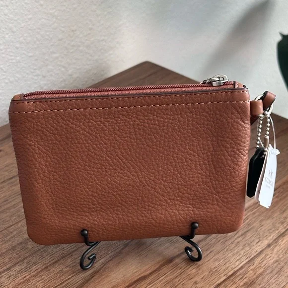 NWT - Coach Pebble Leather Small Wristlet - Picture 5 of 7